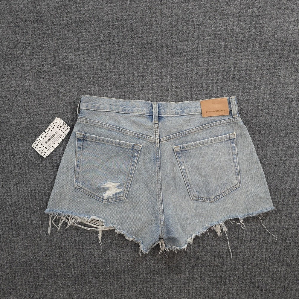 Citizens Of Humanity Shorts Womens 29 Blue Annabelle Cut-Off Raw Hem Distressed - Picture 12 of 13